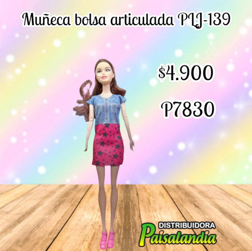 Muñeca bolsa articulada PLJ-139