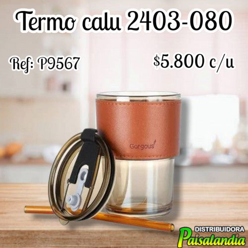 Termo vidrio con protector calu 2403-080 (UND)