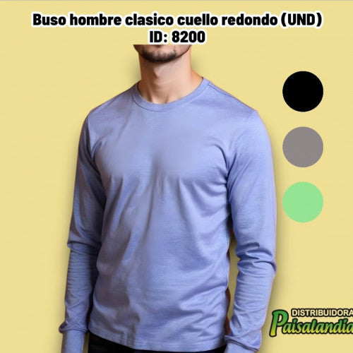 Buso hombre clasico cuello redondo (UND)