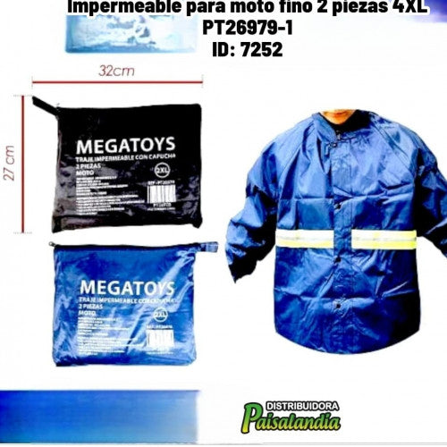 Impermeable para moto fino 2 piezas 4XL PT26979-1