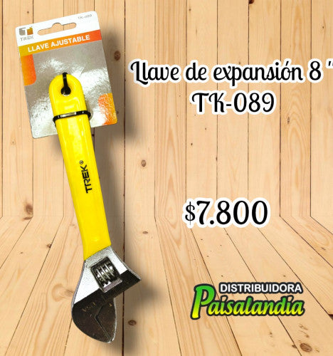 Llave expansión encauchetada 8``TK-089