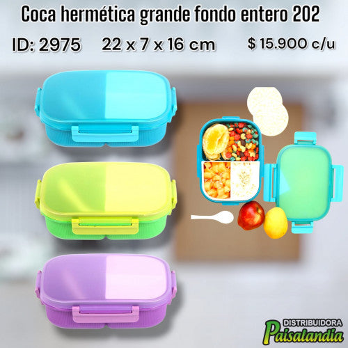 Coca hermética grande fondo entero 202 (UND)