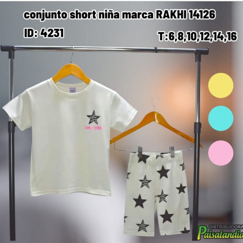 conjunto short niña marca RAKHI al por mayor – Ref. 14126