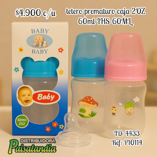 Tetero prematuro caja 60ml IHS-60ML (UND)