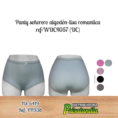 Panty señorero algodón-lisa romantica ref:WDC4057 (DC)