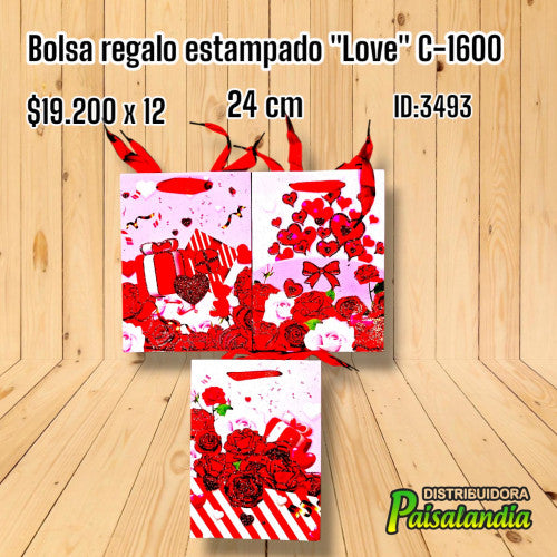 Bolsa regalo estampado ?Love? C-1600 (DC)