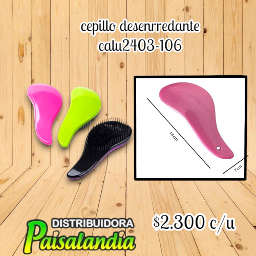 Cepillo desenredante cabello CALU2403-106 (UND)