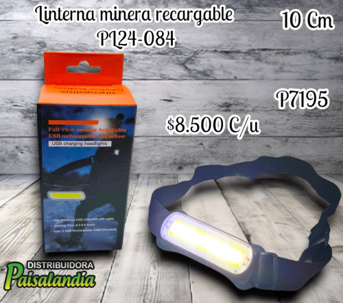 Linterna minera recargable PL24-084