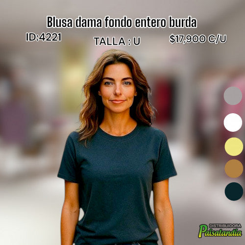 Blusa dama fondo entero burda (UND)