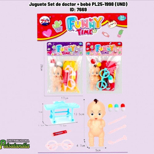 Juguete Set de doctor + bebé PL25-1998 (UND)
