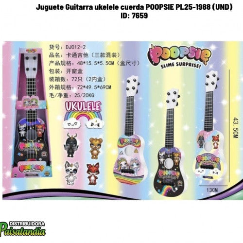 Juguete Guitarra ukelele cuerda POOPSIE PL25-1988 (UND)