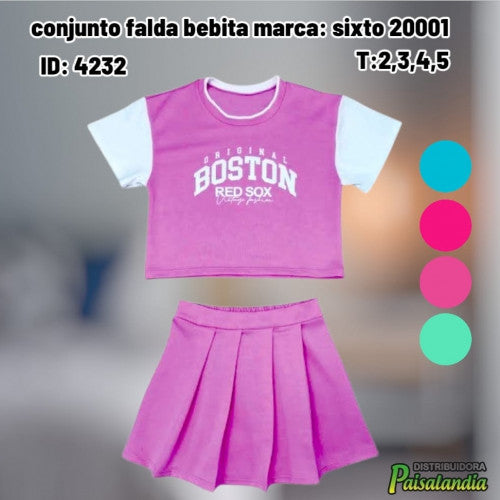 conjunto falda bebita marca: sixto 20001 (UND)