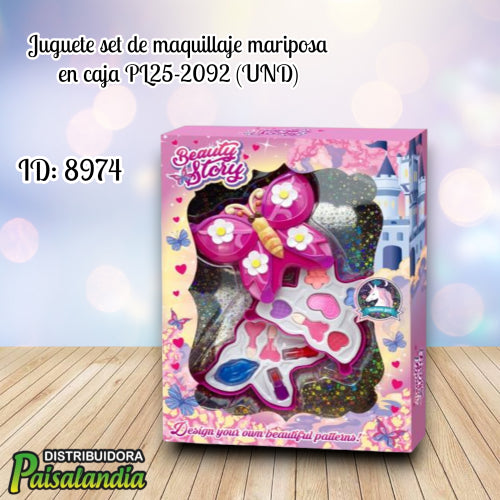 Juguete set de maquillaje mariposa en caja PL25-2092 (UND)