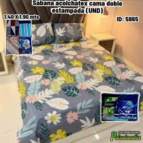 Sabana acolchatex cama doble estampada (UND)