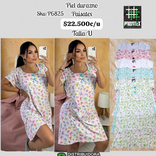 Pijama batola con diseño durazno grueso