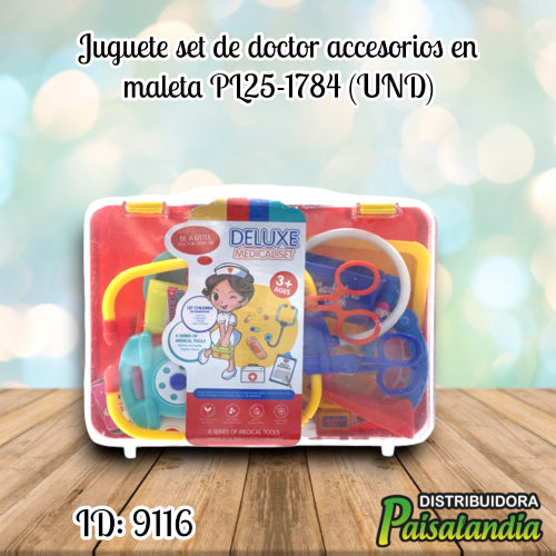 Juguete set de doctor accesorios en maleta PL25-1784 (UND)