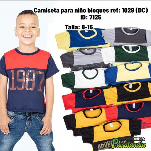 Camiseta para niño bloques ref: 1029 (DC)