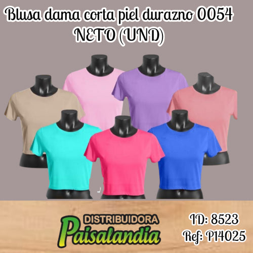 Blusa dama corta piel durazno 0054 NETO (UND)