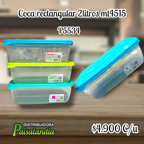 Coca rectangular 2litros mt4515