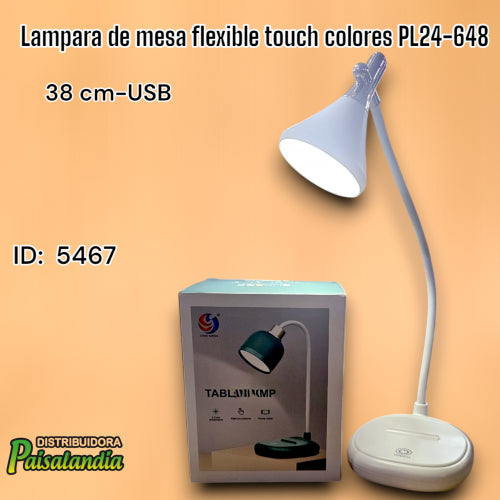 Lampara de mesa flexible touch colores PL24-648 (UND)