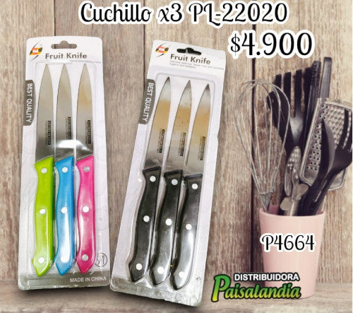 Cuchillo x3 PL-22020