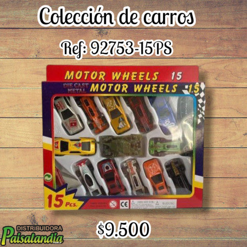 Juego colección carros 15 piezas 92753-15PS-LOC (UND)