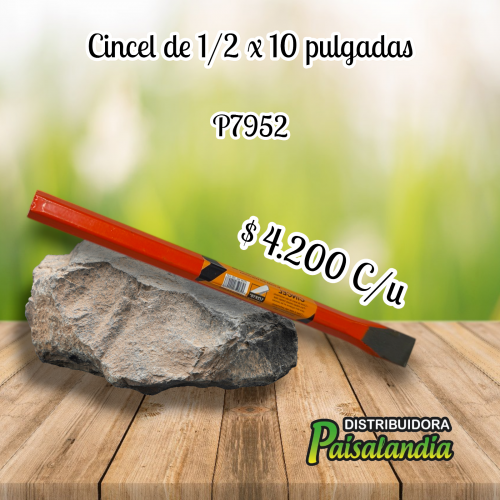 Cincel de 1/2 x 10 pulgadas