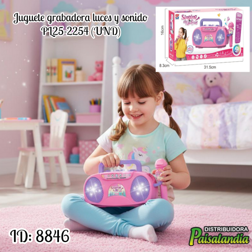 Juguete grabadora luces y sonido PL25-2254 (UND)
