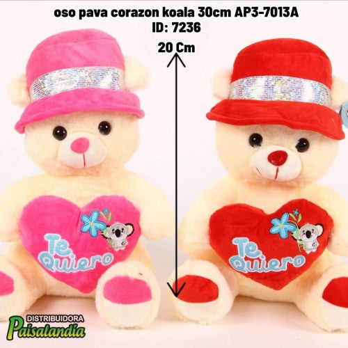 oso pava corazon koala 30cm AP3-7013A