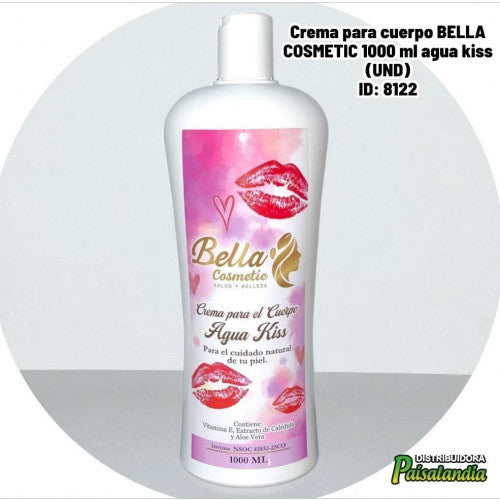 Crema para cuerpo BELLA COSMETIC 1000 ml agua kiss (UND)