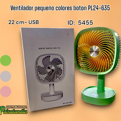 Ventilador pequeño colores boton PL24-635 (UND)