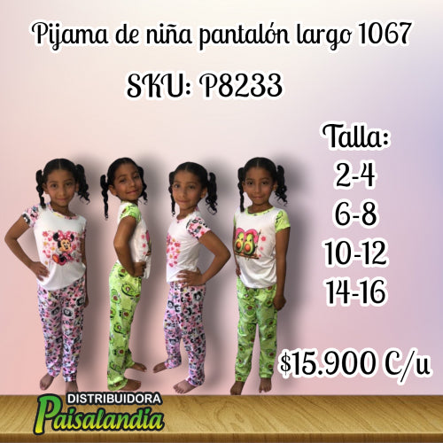 Pijama de niña pantalon largo 1067