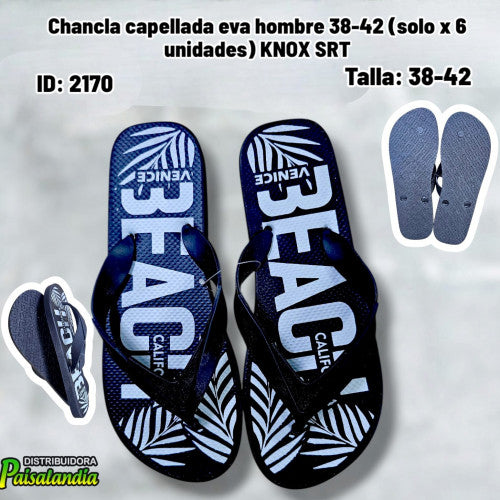 Chancla capellada eva hombre 38-42 KNOX SRT (SOLO VENTA X 6 UNIDADES)