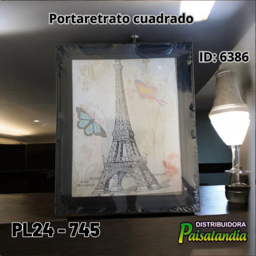 Portaretrato marco bordado plástico PL24-747 30x27 cm (UND)