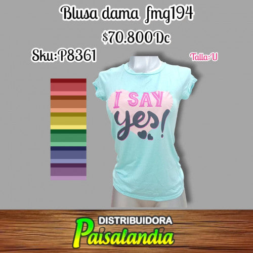 Camiseta dama fmg194