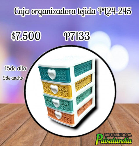 Caja de almacenamiento tejida PL24-245