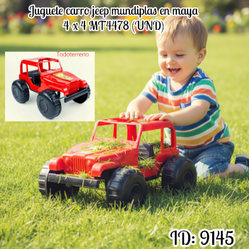 Juguete carro jeep mundiplas en maya 4 x 4 MT4478 (UND)