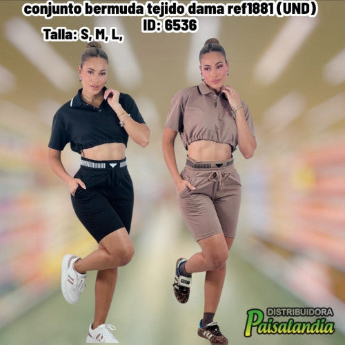 conjunto bermuda tejido dama ref1881 (UND)
