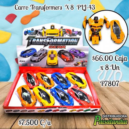 Carro Transformers  X 8  PLJ-43