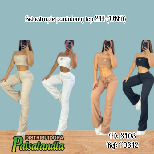 Set estraple pantalon y top 244 (UND)