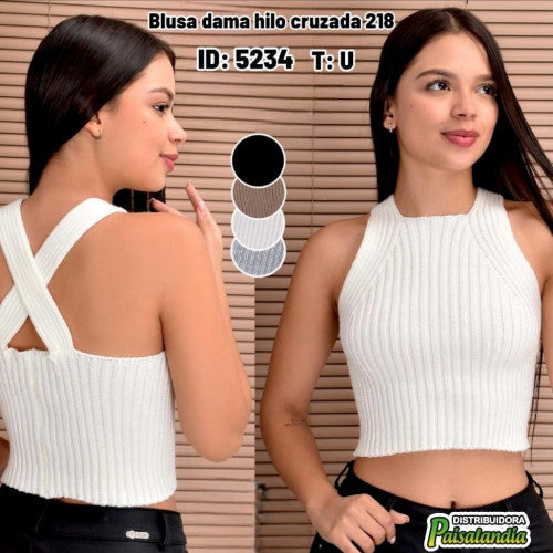 Blusa dama hilo cruzada TOP-218 (UND)