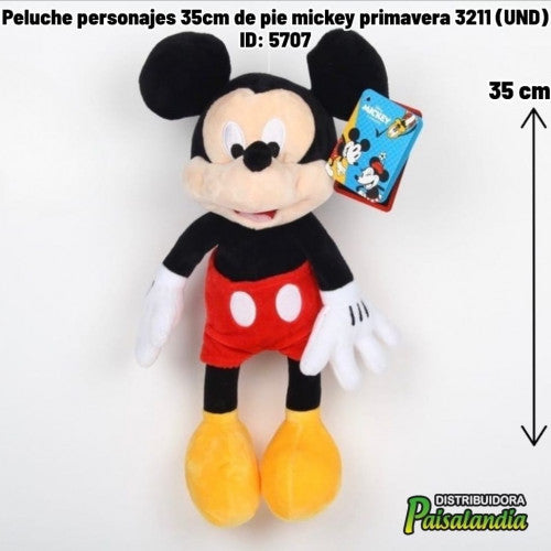 Peluche personajes 35cm de pie mickey primavera 3211 (UND)