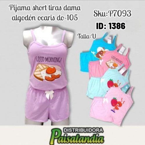 Pijama Dama Estampada Tiras Ocaris DO-105 (UND)