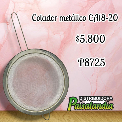 Colador metálico CA 18-20 (UND)
