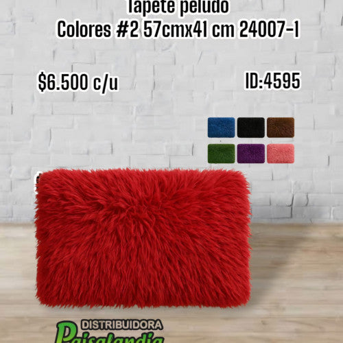 Tapete peludo colores surtidos #2 24007-1 (UND)