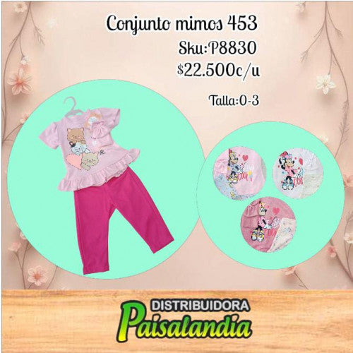 Conjunto Bebé Mimos tres meses ref. 453 (UND)