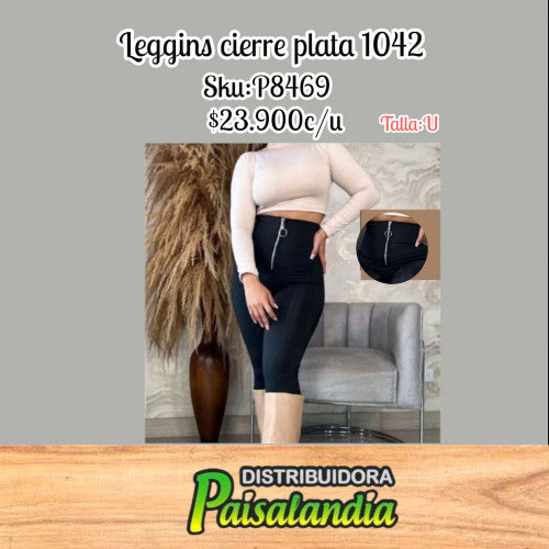 Leggins cierre plata 1042 (UND)