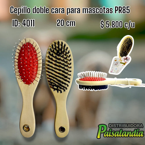 Cepillo doble cara para mascota PR85 (UND)