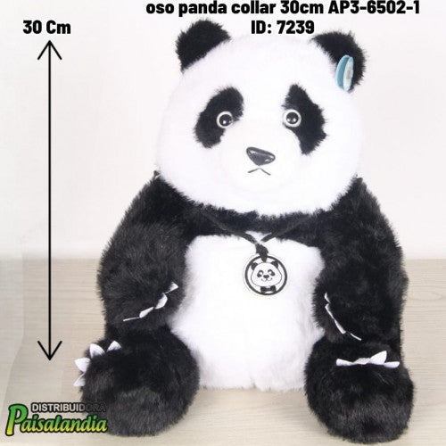 Peluche oso panda collar 30cm AP3-6502-1