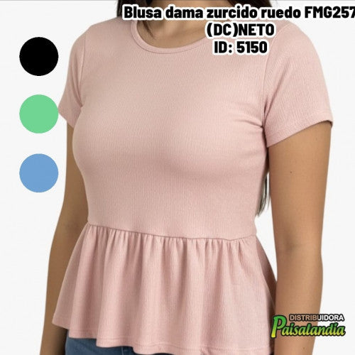 Blusa dama zurcido ruedo FMG257 (DC)